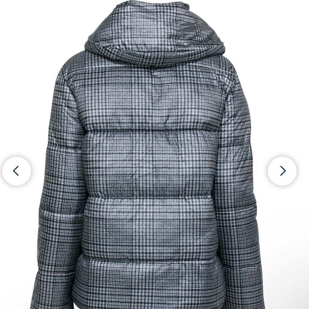 Jason Wu - Grey & Black Houndstooth Puffer Coat Sz S